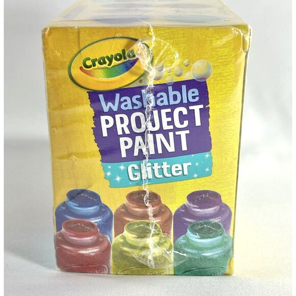 Crayola  6-Color Glitter Washable Kids Paint New Factory Sealed - Picture 3 of 7